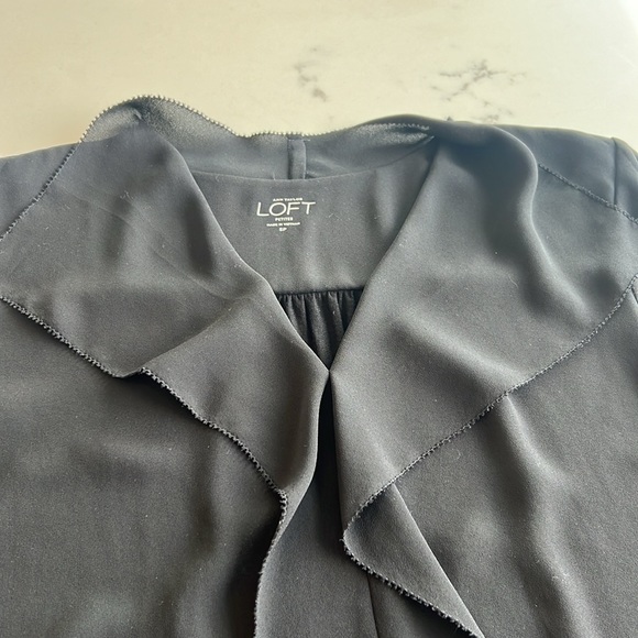 LOFT Ruffle V-Neck Blouse - Picture 2 of 3